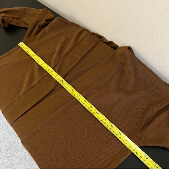 Sanctuary Brown Open Cardigan Sweater with Pockets - Picture 11 of 13